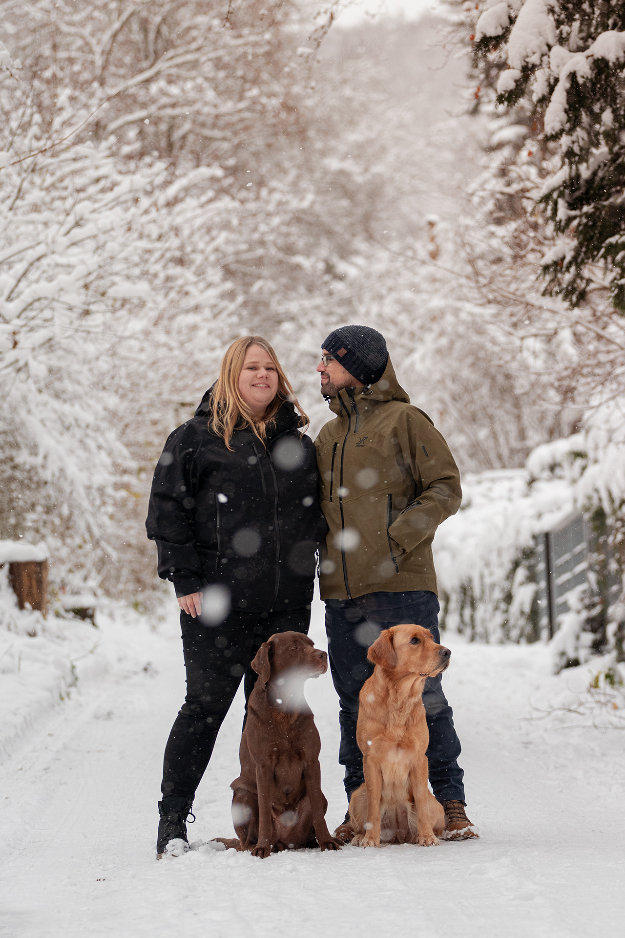 Familienfotoshooting im Schnee Fotograf Jena